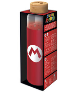 Nintendo Super Mario Bros Silicone Cover Bottiglia Di Vetro 585ml Stor