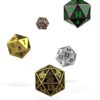 Oakie Doakie Dice D20 Spindown Dice Set Metal (5) Oakie Doakie Dice