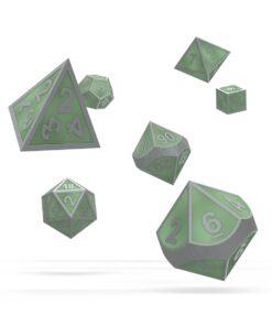 Oakie Doakie Dice RPG Set Metal Glow In The Dark - Druid's Blaze (7) Oakie Doakie Dice