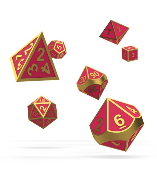 Oakie Doakie Dice RPG Set Metal Glow In The Dark - Golden Princess (7) Oakie Doakie Dice