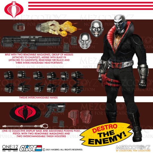 One 12 Coll Gi Joe Destro Action Figura Mezco Toys