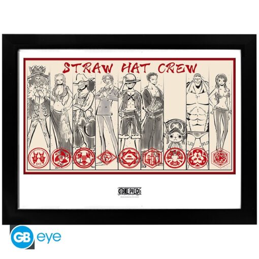 One Piece - Framed Print "cannuccia Cappello Crew" (30x40)