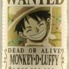 One Piece Led Wall Lampada Light Wanted Luffy 30 Cm Teknofun