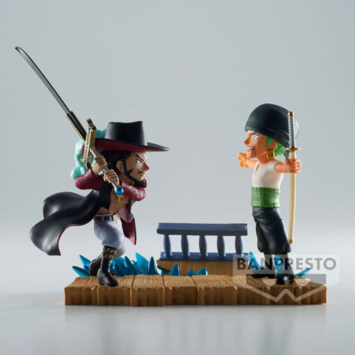 One Piece Log Stories Roronoa Zoro Vs Dracule Mihawk Figura 7cm Banpresto