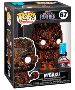 Pop Figura Marvel Black Panther M Baku Artist + Case Esclusiva Funko