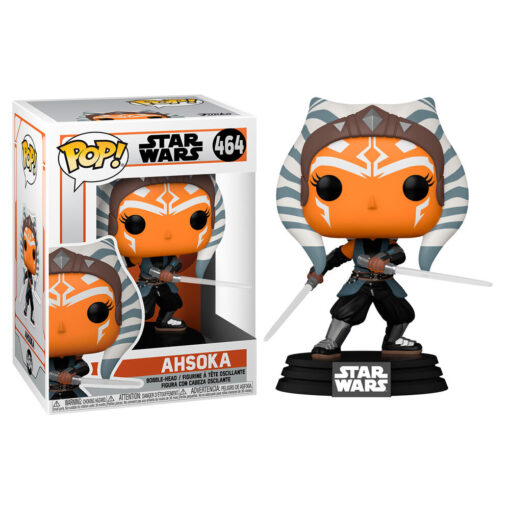 Pop Figura Star Wars Mandalorian Ahsoka Con Sabers Funko