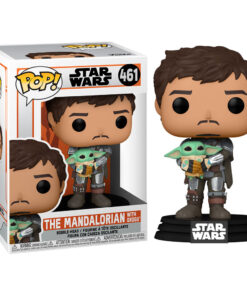 Pop Figura Star Wars Mandalorian Mando Holding Bambino Funko