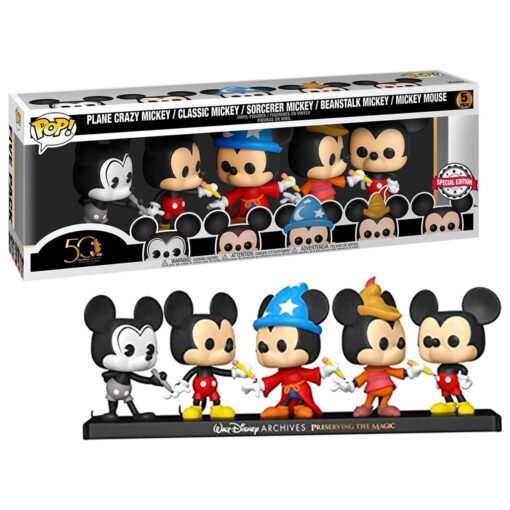 Pop Pack 5 Figures Disney Archives Mickey Esclusiva Funko