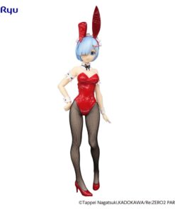 Re:zero Bicute Bunnies Pvc Statua Rem Red Color Ver. 29 Cm Furyu