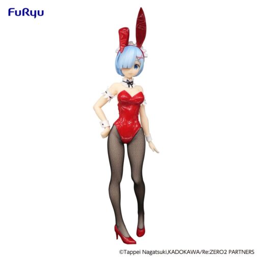 Re:zero Bicute Bunnies Pvc Statua Rem Red Color Ver. 29 Cm Furyu