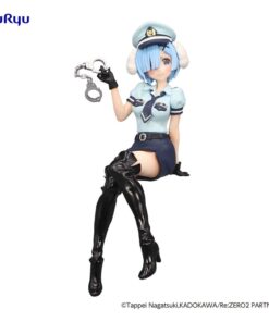 Re:zero Starting Life In Another World Noodle Stopper  Pvc Statua Rem Police Officer Cap Con Dog Ears 14 Cm Furyu