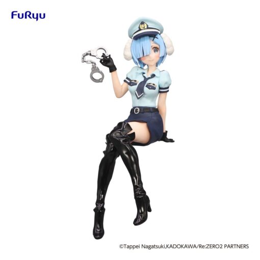 Re:zero Starting Life In Another World Noodle Stopper  Pvc Statua Rem Police Officer Cap Con Dog Ears 14 Cm Furyu