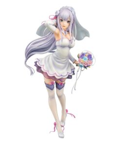 Re:zero -starting Life In Another World- Pvc Statua 1/7 Emilia Wedding Ver. 25 Cm Phat!