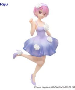 Re:zero Trio-try-it Bunnies Pvc Statua Ram Flower Dress 21 Cm Furyu