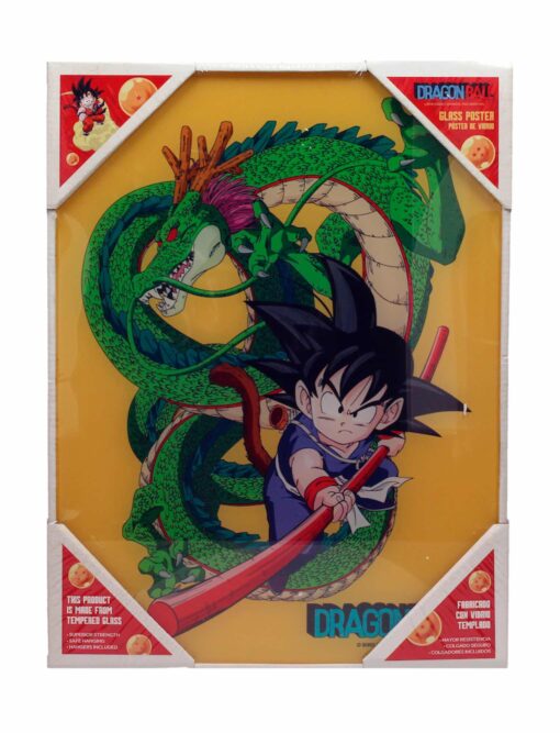 Sd Toys Dragon Ball Kid Goku&shenron Poster di Vetro