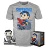 Set Figura Pop & Tee Dc Comics Jim Lee Superman Tg S Esclusiva Funko