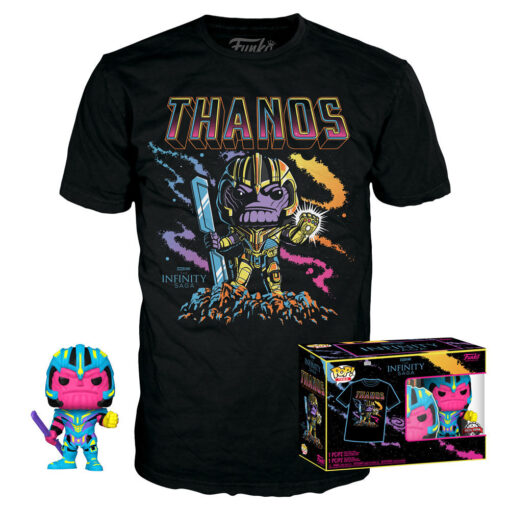 Set Figura Pop & Tee Marvel Infinity Saga Thanos Esclusiva Funko