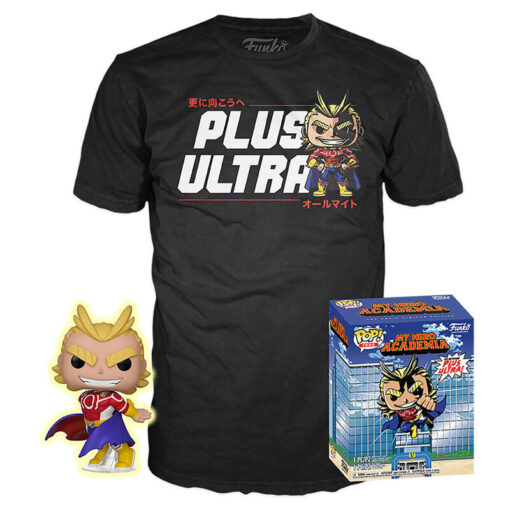 Set Figura Pop & Tee My Hero Academia All Might tg. L Esclusiva Funko