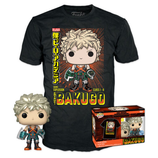 Set Figura Pop & Tee My Hero Academia Katsuki Esclusiva Funko