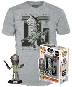 Set Figura Pop & Tee Star Wars Ig-11 Con The Bambino Esclusiva Funko