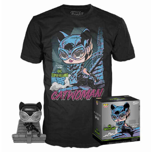 Set Pop Figura & Tee Dc Jim Lee Catwoman Funko