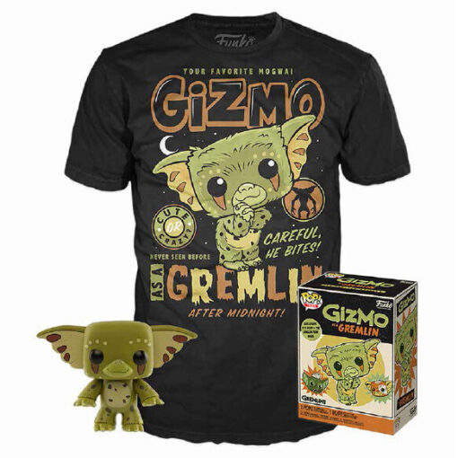 Set Pop Figura & Tee Gremlins Gizmo Esclusiva tg XL Funko