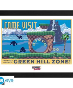 SONIC - Framed print "Green Hill Zone" (30x40)