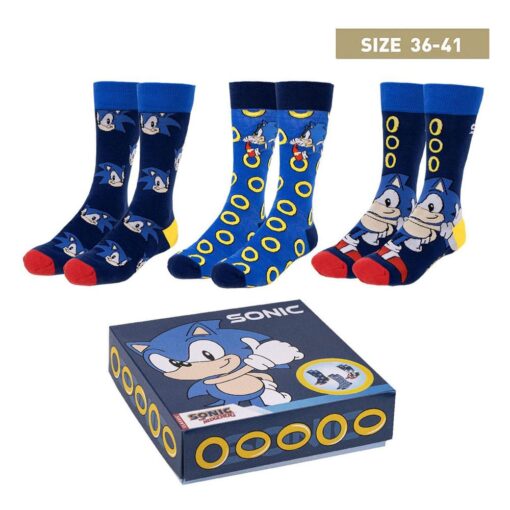 Sonic The Hedgehog Calzini 3-pack Sonic 35-41 Cerdá