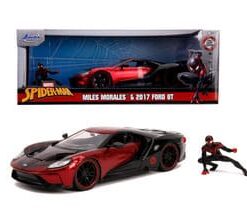 Spider-Man Diecast Model 1/24 2017 Ford GT Miles Morales Jada Toys