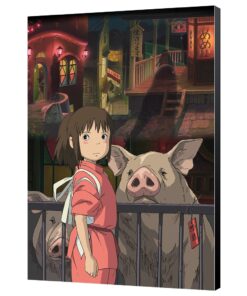 SPIRITED AWAY 35x50 WOOD PANEL POSTER STUDIO GHIBLI