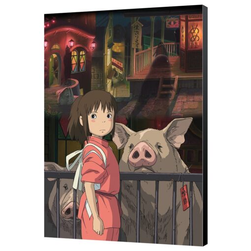 SPIRITED AWAY 35x50 WOOD PANEL POSTER STUDIO GHIBLI