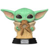 Star Wars Mandalorian Funko Pop Film Vinile Figura Yoda Bambino Con Rana 9 Cm