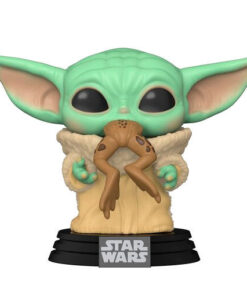 Star Wars Mandalorian Funko Pop Film Vinile Figura Yoda Bambino Con Rana 9 Cm