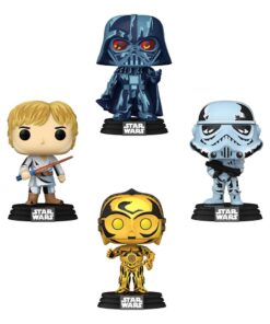 Star Wars Pop! Movies Vinile Figura 4-pack Retro Series 9 Cm Funko