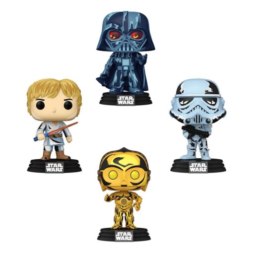 Star Wars Pop! Movies Vinile Figura 4-pack Retro Series 9 Cm Funko