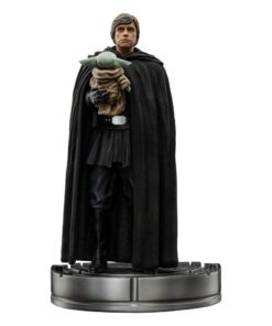 Star Wars The Mandalorian Art Scale Statua 1/10 Luke Skywalker E Grogu 21 Cm Iron Studios