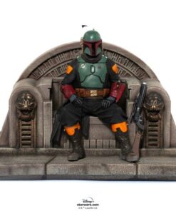 Star Wars The Mandalorian Deluxe Art Scale Statua 1/10 Boba Fett On Throne 18 Cm Iron Studios