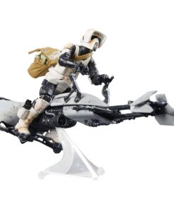 Star Wars: The Mandalorian Vintage Collection Vehicle Con Figures Speeder Bike Con Scout Trooper & Grogu Hasbro