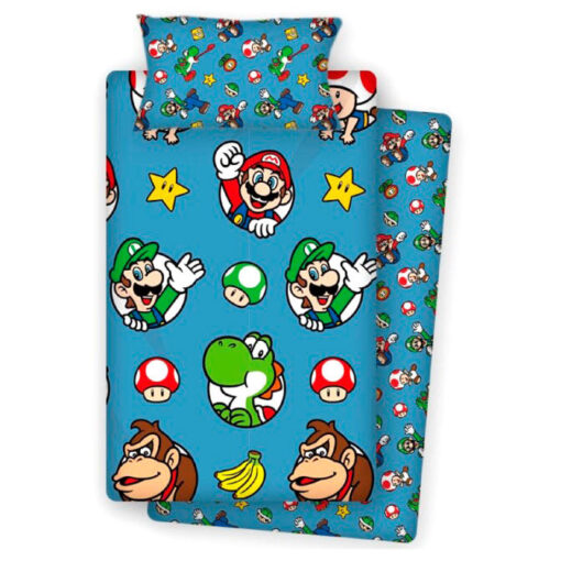 Super Mario Bros Fogli Set Letto 90cm Nintendo