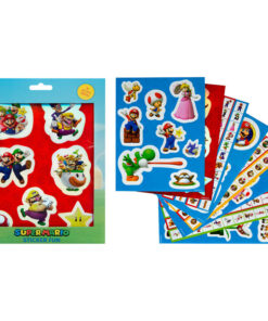 Super Mario Bros Sticker Set Pack 12 Fogli Nintendo