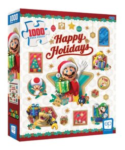 Super Mario Jigsaw Puzzle Happy Holidays (1000 Pezzi) Usaopoly