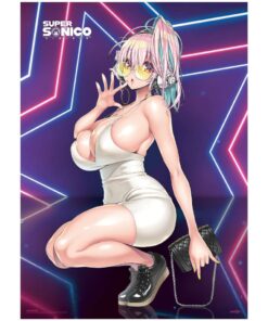 SUPER SONICO SUPER STAR FABRIC POSTER Wall Scroll Popbuddies