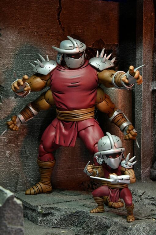 Tartarughe Ninja (mirage Comics) Action Figura Shredder Clone & Mini Shredder (deluxe) 18 Cm Neca