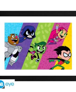 TEEN TITANS - Framed print "Titans Colorblock Line Up" (30x40)