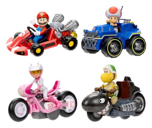 The Super Mario Bros. Movie Mini Figures Con Karts 6 Cm  Jakks Pacific