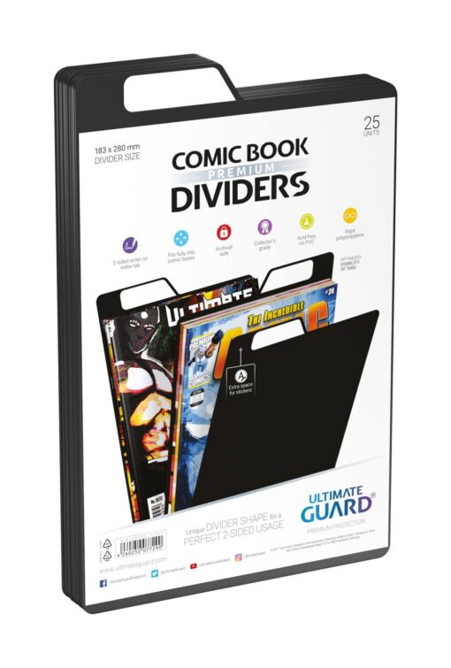 Ultimate Guard Premium Comic Book Dividers Black (25) Ultimate Guard