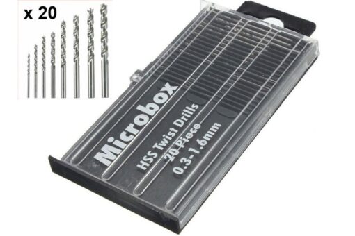 VALLEJO MICROBOX DRILL BITS SET (20) 0.3-1.6mm ACCESSORI PER MODELLISMO VALLEJO