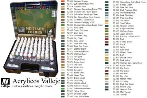 VALLEJO MODEL COLOR MILITARY BOX SET 70173 COLORI VALLEJO