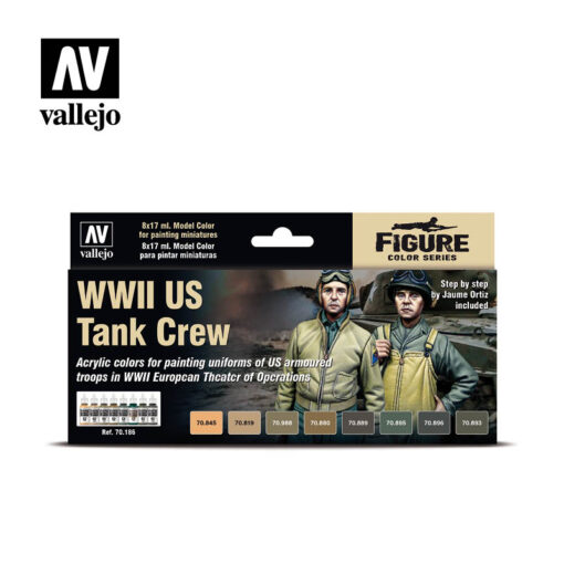 WWII US TANK CREW COLOR SET 70186 COLORI VALLEJO