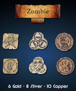 ZOMBIE METAL COINS SET (24) MONETE DM VAULT